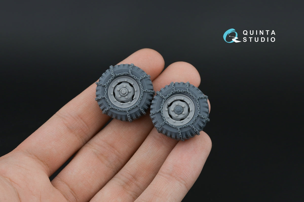 Quinta Studio QT35012 Dodge WC Family tyre set with chains (Zvezda) 1/35 – zdjęcie 7