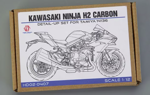Hobby Design HD02-0407 Photoetch Detail-Up Set for Kawasaki Ninja H2 Carbon Tamiya 1/12