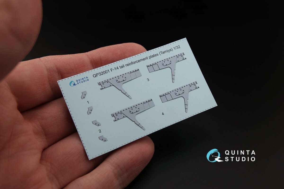 Quinta Studio QP32001 F-14 tail reinforcement plates (for Tamiya kit) 1/32 – zdjęcie 4