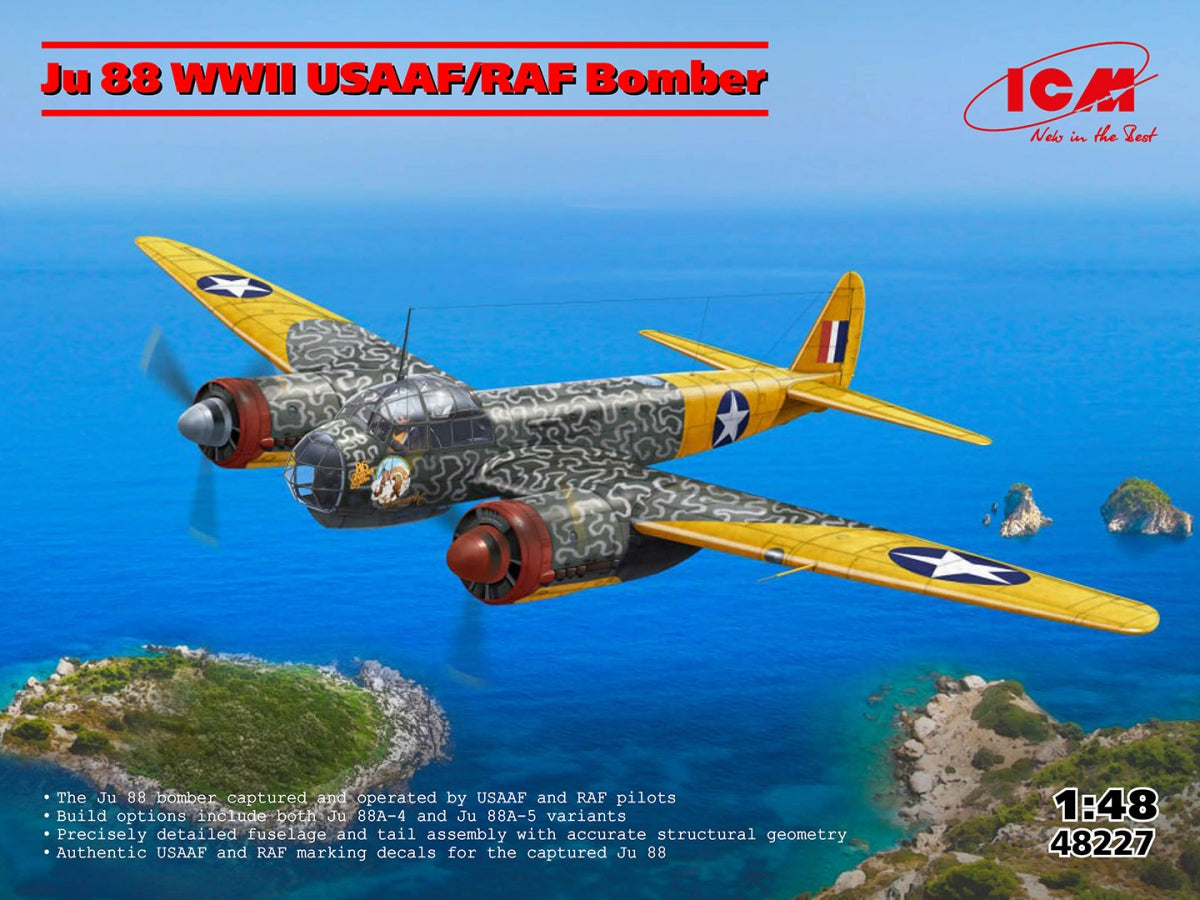 ICM 48227 Ju 88 WWII USAAF/RAF Bomber 1/48 – zdjęcie 2