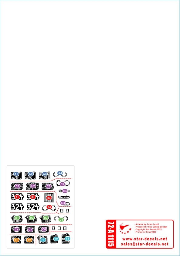 Star Decals 72-A1115 East Front Tigers s.Pz.Abt. 501 1943-44 Tiger I and Befehls-Tiger I Mid production 1/72 – immagine 2