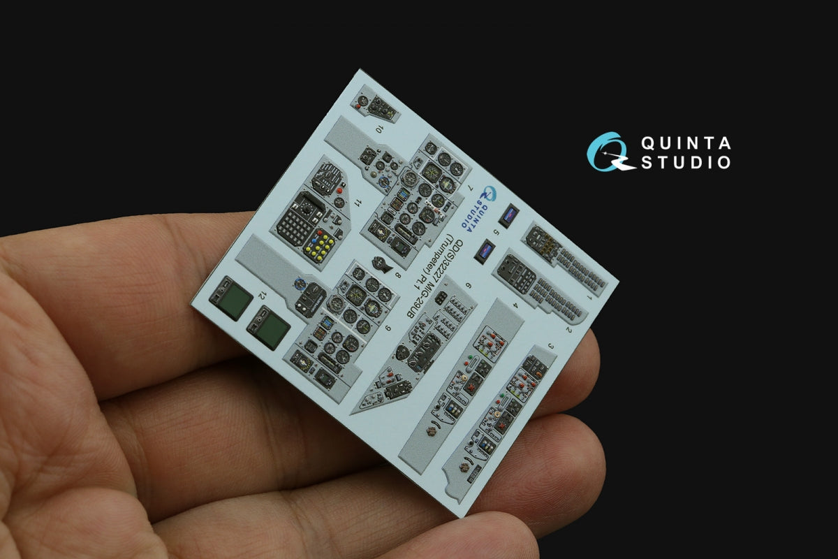 Quinta Studio QD32227 MiG-29UB 3D-Printed &amp;amp; colored Interior (Trumpeter) 1/32 – image 5
