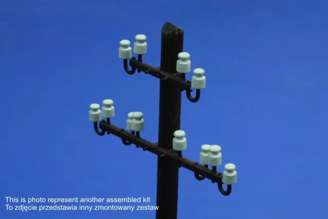 RB Model 35D02 Telegraphic pillar with 4 insulators Set contains not assembled 2 pcs 1/35 – image 6