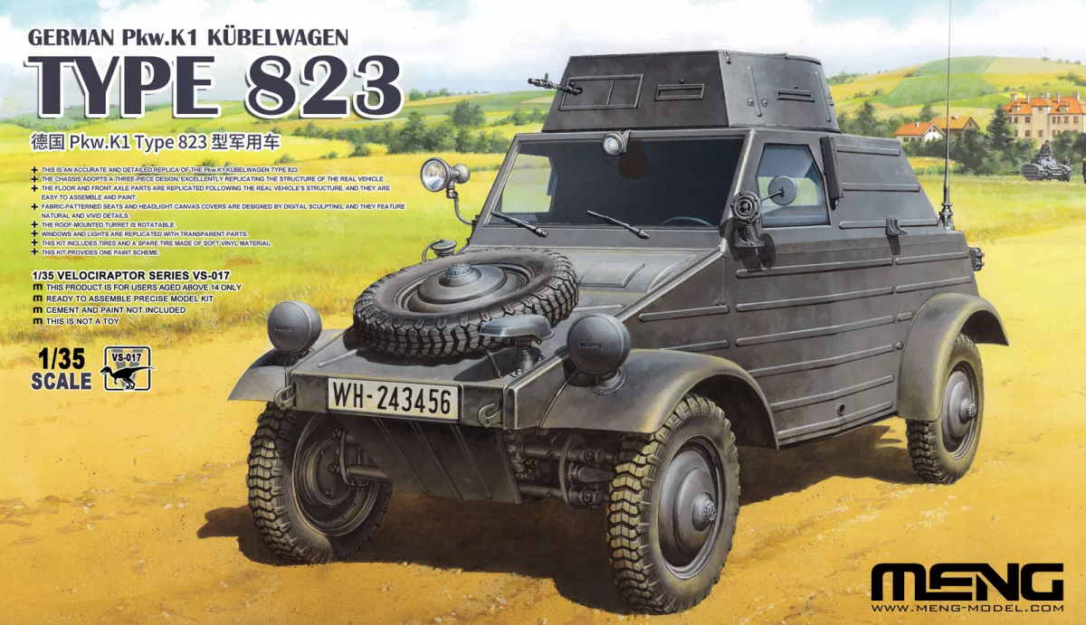Meng Model Meng VS-017 German Pkw. K1 Kubelwagen Type -823 1/35
