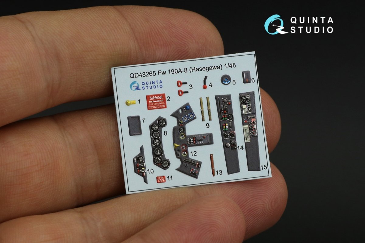 Intérieur imprimé en 3D et coloré sur papier décalcomanie Quinta Studio QD48265 Fw 190A-8 (Hasegawa) 1/48 – image 10
