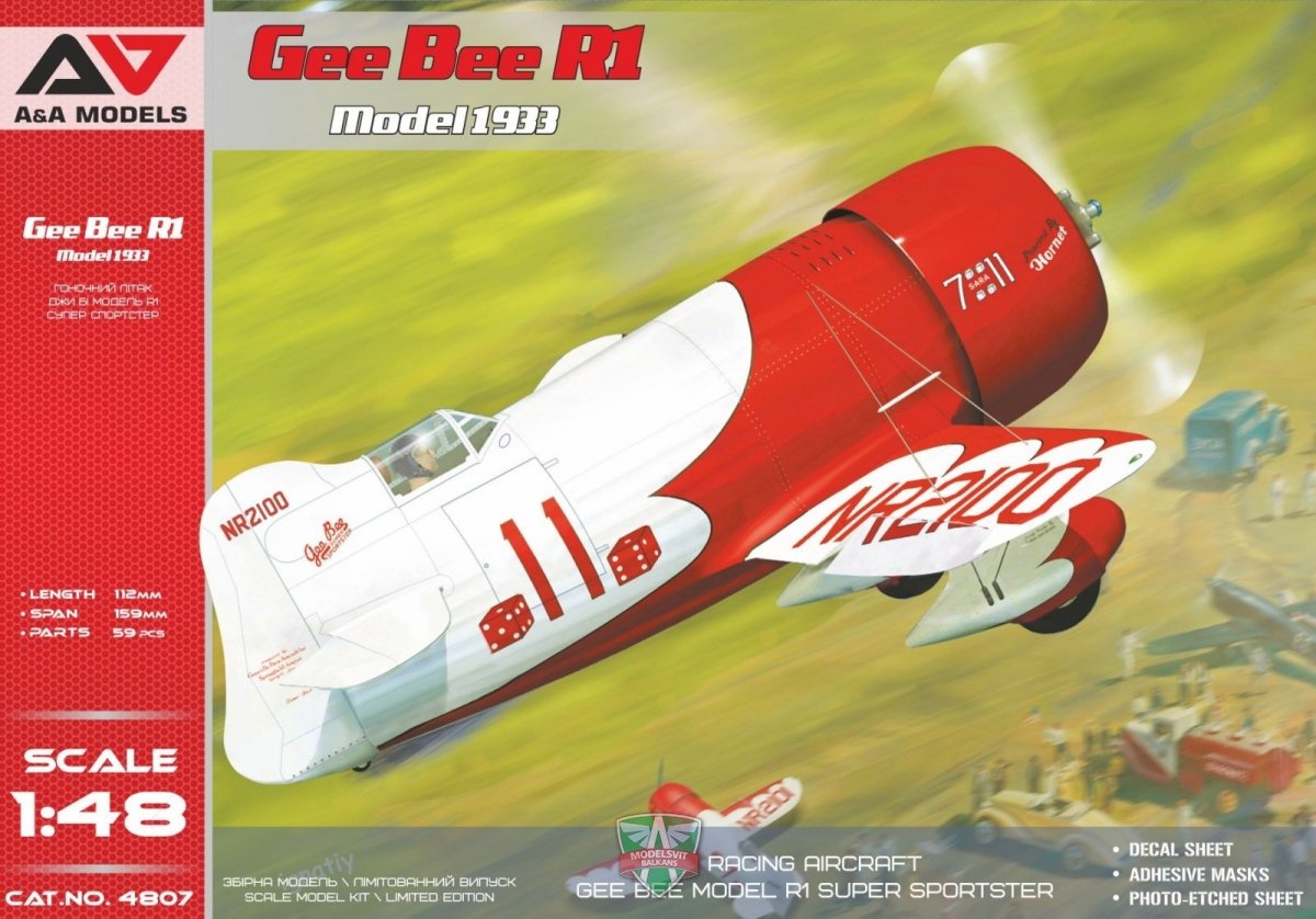A&amp;amp;A Models 4807 Gee Bee R1 Model 1933 1/48