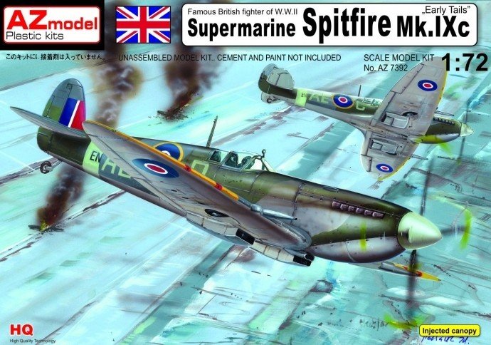 AZ Model AZ7392 Supermarine Spitfire Mk.IXc ,,Early tails&amp;#39;&amp;#39; 1/72