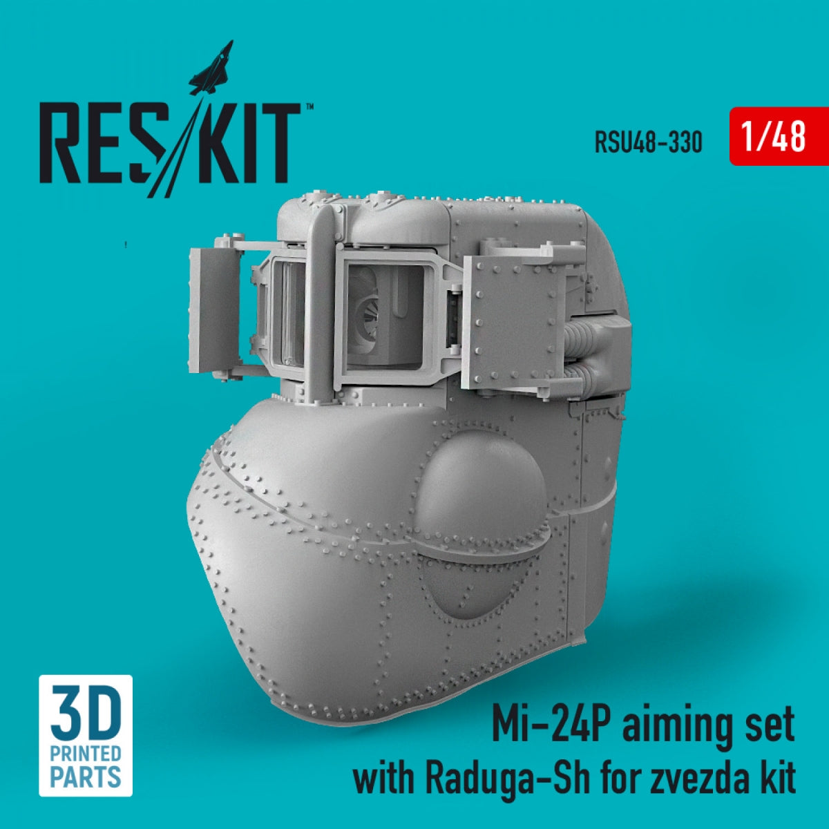 RESKIT RSU48-0330 MI-24P ENSEMBLE DE VISÉE AVEC RADUGA-SH POUR KIT ZVEZDA (IMPRESSION 3D) 1/48