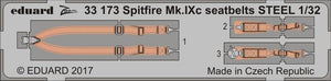 Ceintures de sécurité Eduard 33173 Spitfire Mk. IXc, acier Revell, échelle 1/32
