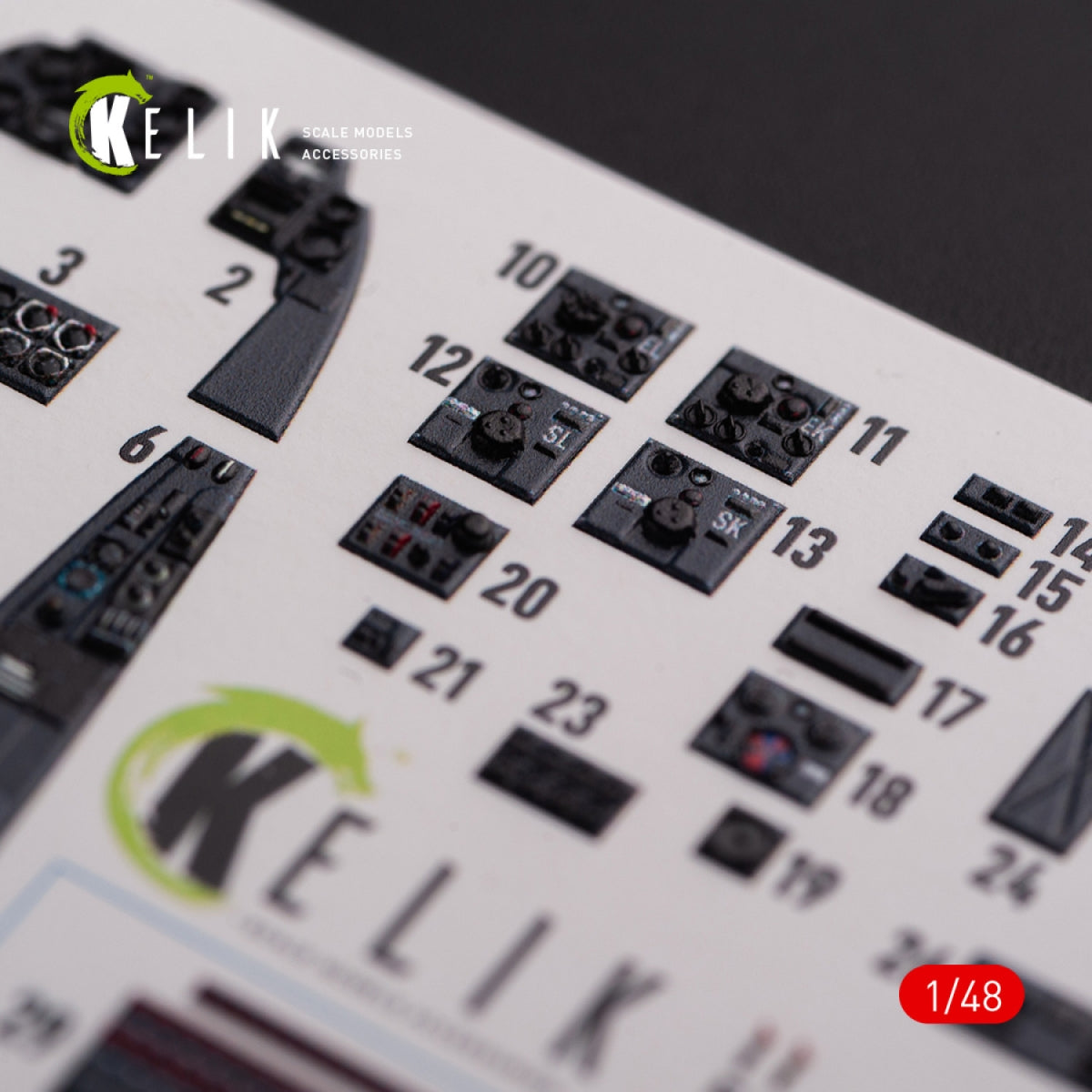 KELIK K48075 Messerschmitt Me-410 A1 interior 3D decals for Meng Model kit 1/48 – zdjęcie 5