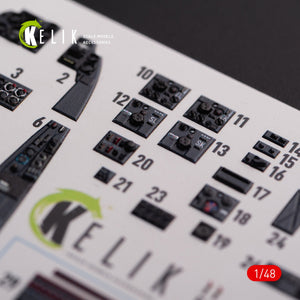 KELIK K48075 Messerschmitt Me-410 A1 interior 3D decals for Meng Model kit 1/48 – zdjęcie 5