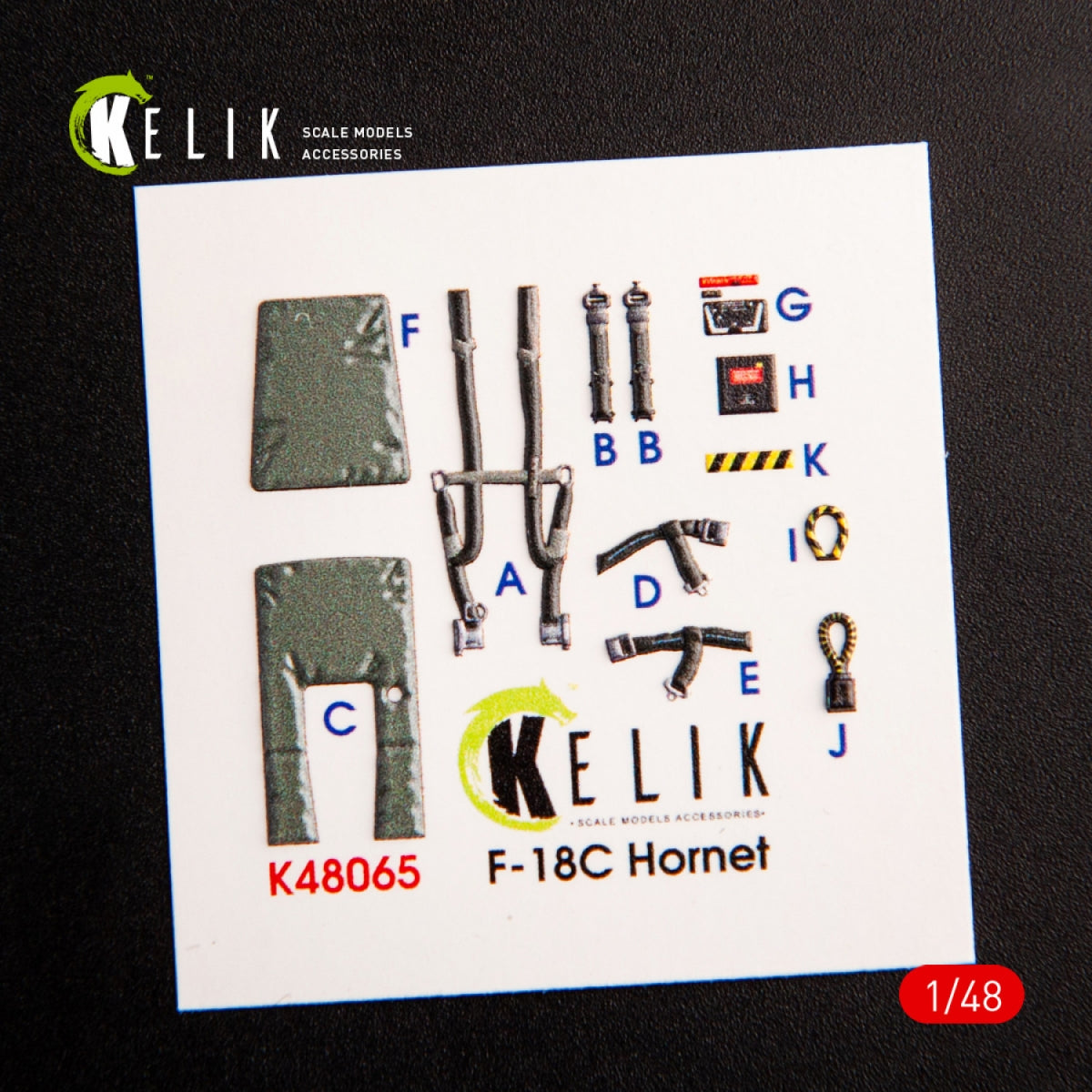 KELIK K48065 F-18C HORNET INTERIOR 3D DECALS FOR HASEGAWA KIT 1/48 – zdjęcie 2