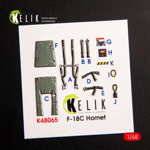 KELIK K48065 F-18C HORNET INTERIOR 3D DECALS FOR HASEGAWA KIT 1/48 – zdjęcie 2