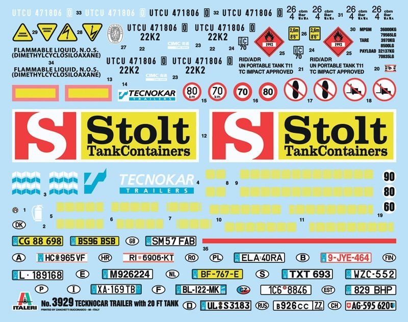 Italeri 3929 TECNOKAR TRAILER WITH 20 TANK 1/24 – image 2