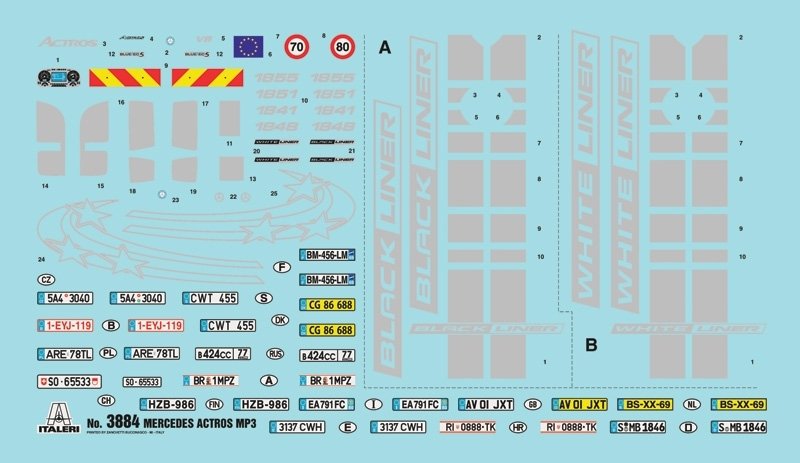 Italeri 3884 Mercedes-Benz Actros MP3 1/24 – zdjęcie 13