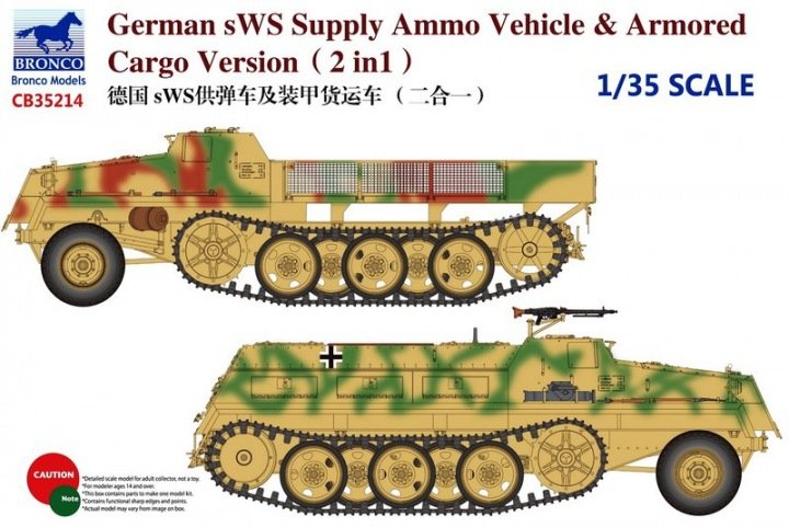 Bronco CB35214 German sWS Supply Ammo Vehicle / Armored Cargo Version 1/35