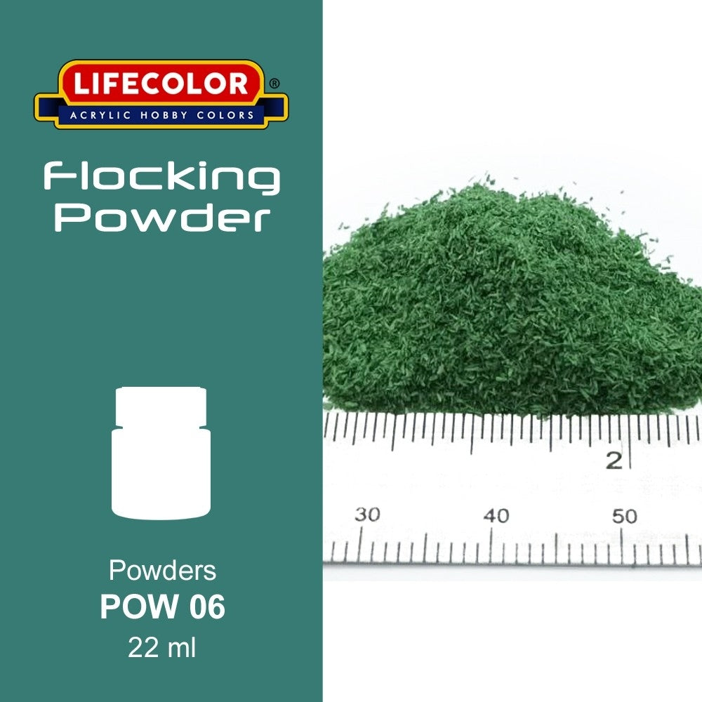Poudre de flocage Lifecolor POW06 Vert intense 22 ml 