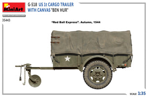 MiniArt 35443 G-518 US 1t CARGO TRAILER WITH CANVAS BEN HUR 1/35 – zdjęcie 5