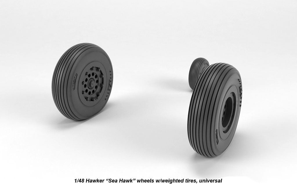 Armory Models AW48415 Hawker Sea Hawk wheels w/ weighted tires 1/48 – zdjęcie 2