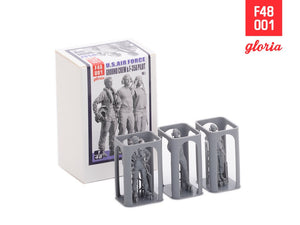 Gloria F48001 Ground Crew US Air Force vol.1 3D Printed Figures x 3 1/48 – zdjęcie 3