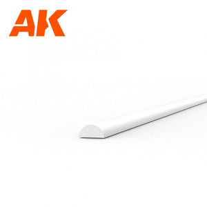 AK Interactive AK6551 HALF CANE 1.00 X 350MM – STYRENE HALF CANE – (5 UNITS) – zdjęcie 2