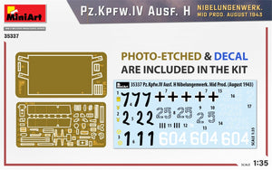 MiniArt 35337 Pz.Kpfw.IV Ausf. H NIBELUNGENWERK. MID PROD. AUGUST 1943 1/35 – immagine 2