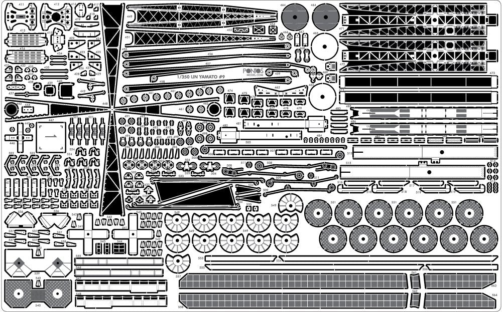 Pontos 37003F1 IJN Yamato Detail Up Set Advanced 1/350 – zdjęcie 13