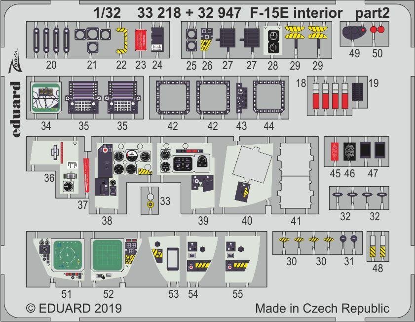 Eduard 32947 F-15E interior 1/32 TAMIYA – zdjęcie 2