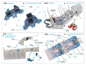 Quinta Studio QD48212 Su-30MKK 3D-Printed &amp;amp; coloured Interior on decal paper (KittyHawk) 1/48 – zdjęcie 2