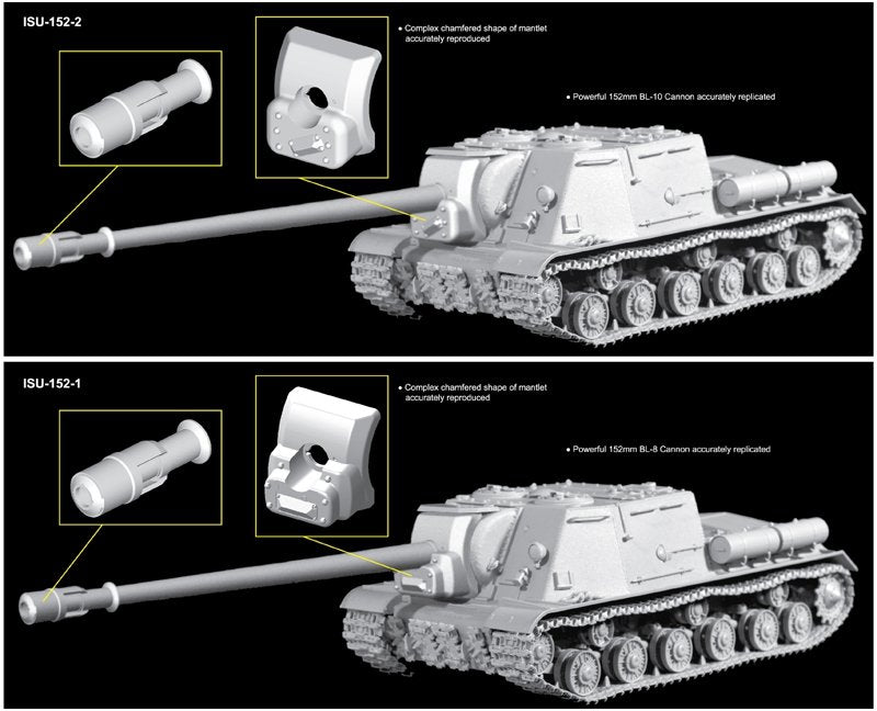 Dragon 6796 ISU-152-2 155mm BL-10 Cannon 2in1 1/35 – Bild 2