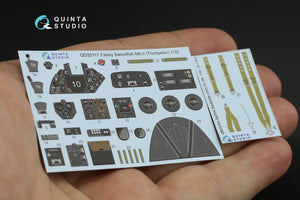 Quinta Studio QD32117 Fairey Swordfish Mk.II 3D-Printed &amp;amp; coloured Interior on decal paper (Trumpeter) 1/32 – zdjęcie 7