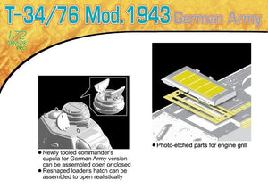 Dragon 7268 T-34/76 Mod.1943 German Army 1/72 – image 5