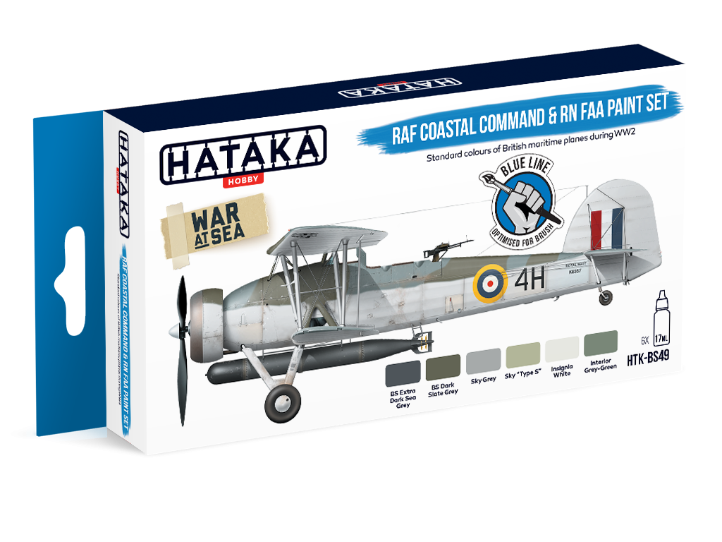 Hataka HTK-BS49 BLUE LINE – RAF Coastal Command &amp;amp; RN FAA paint set 6x17ml