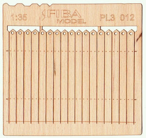 Model scene PL3-012 Wooden fence type 12 Wooden fence 1/35