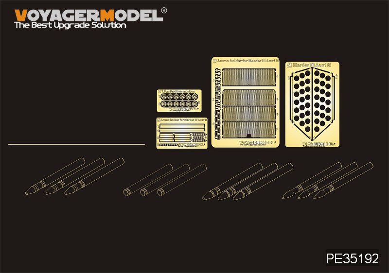 Voyager Model PE35192 WWII German Marder III Ausf.M Floor &amp; Ammunition Stowage (For DRAGON) 1/35