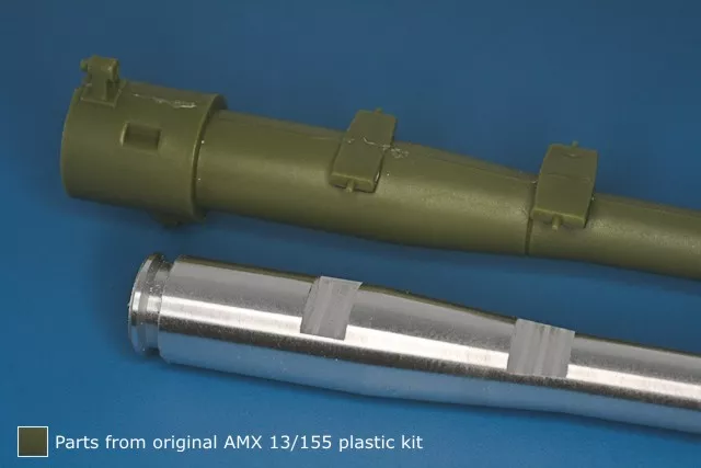 Canon français RB modèle 35B126 de 155 mm L/33 pour obusier automoteur français AMX 13/155 Mk F3, dédié à la maquette Heller (81151) au 1/35 – image 4