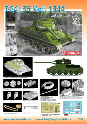 Dragon 7270 T-34/85 ,mod.1944 late 1/72 – zdjęcie 2