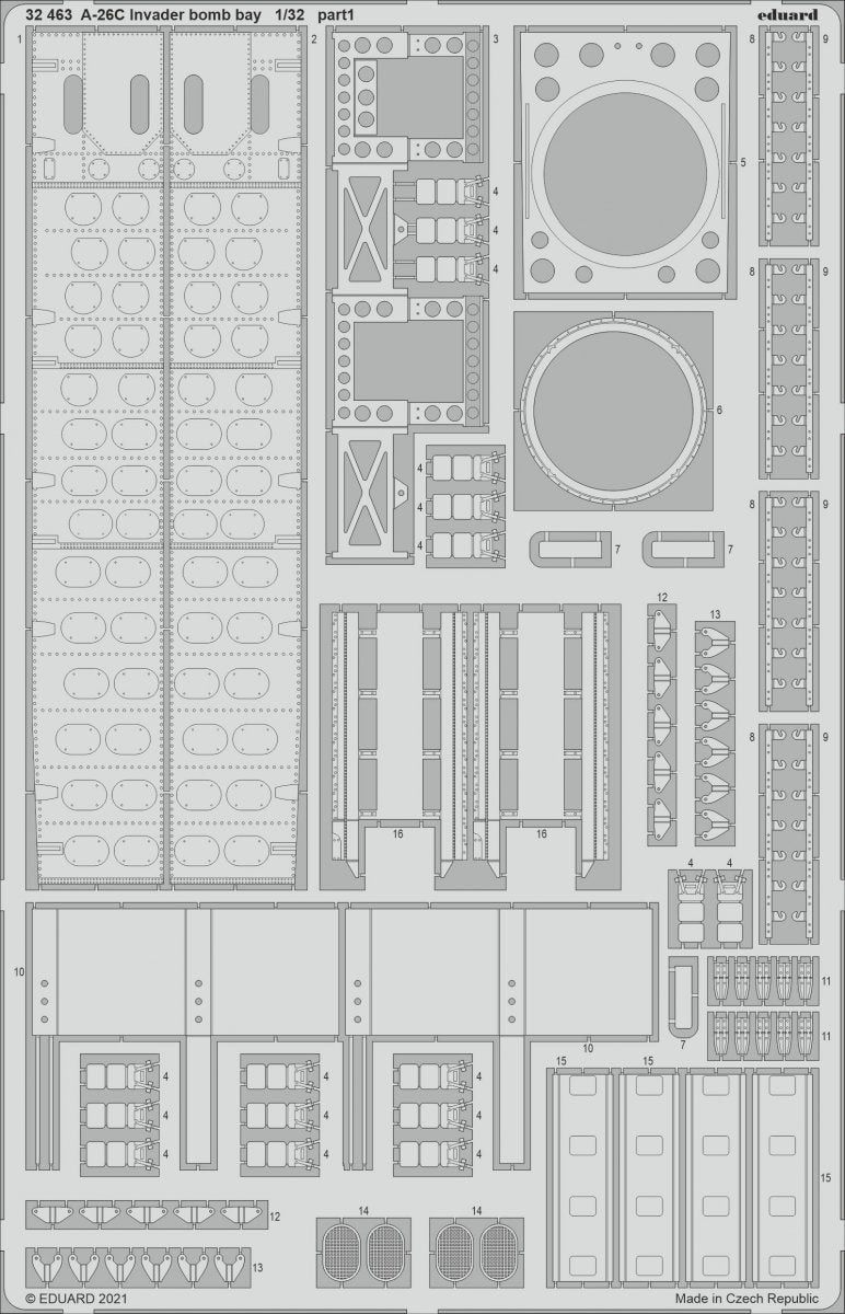 Eduard 32463 A-26C Invader bomb bay for HOBBY BOSS 1/32 – image 2