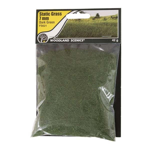 Woodland Scenics WFS621 Herbe statique 7 mm vert foncé 