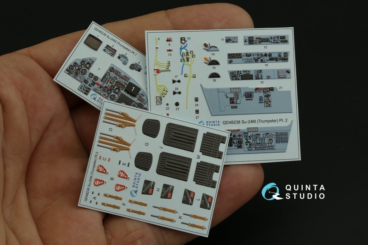 Quinta Studio QD48238 Su-24M 3D-Printed &amp;amp; coloured Interior on decal paper ( Trumpeter ) 1/48 – zdjęcie 10