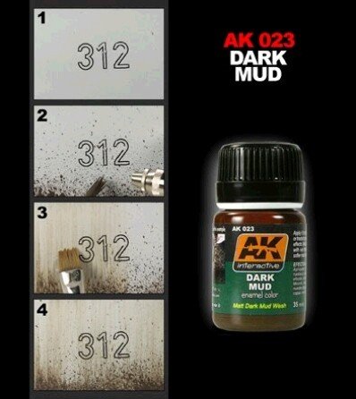 AK Interactive AK023 Dark Mud Effect 35ml – zdjęcie 2