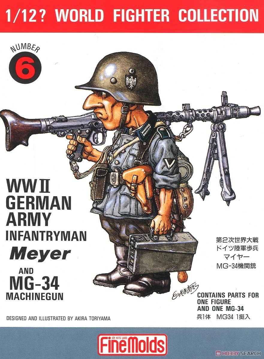 FineMolds FT6 W.W.II German Infantry Man &amp;amp; MG34 1/12