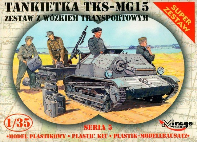 Mirage Hobby 35515 TKS/MG 15 + univers. transport vehicle - super set 1/35