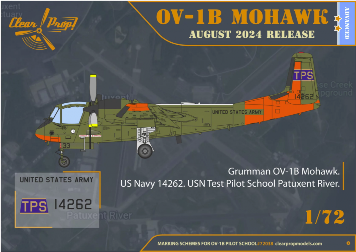 Clear Prop! CP72038 OV-1B Mohawk &amp;quot;Pilot School&amp;quot; ADVANCED KIT 1/72 – immagine 6