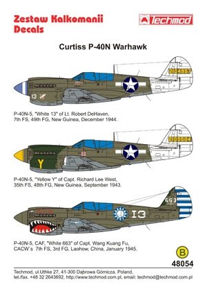 Techmod 48054 - Curtiss P-40N-5 Warhawk 1/48 – immagine 2