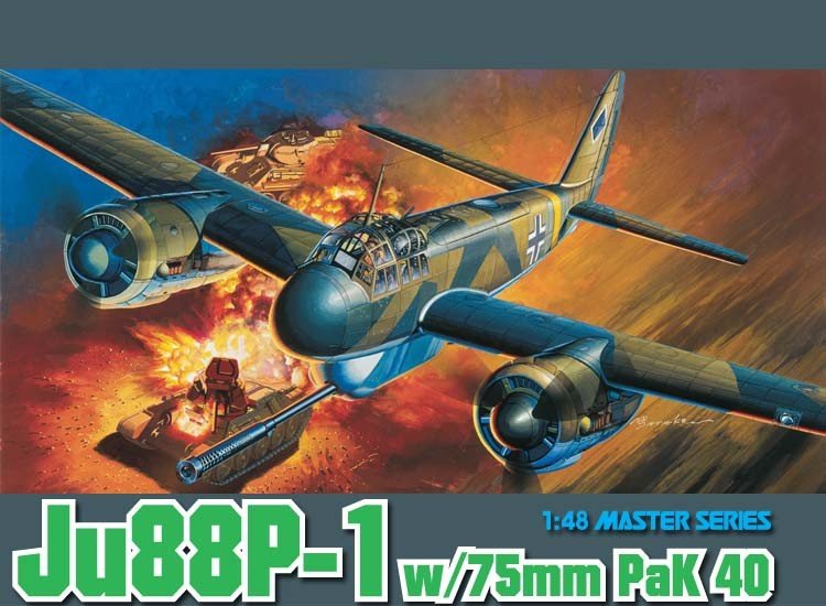 Dragon 5543 Ju-88P-1 w.75mm Pak40 1/48