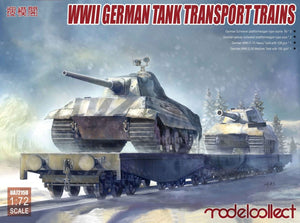 Modelcollect UA72158 WWII German tank transport trains 1/72