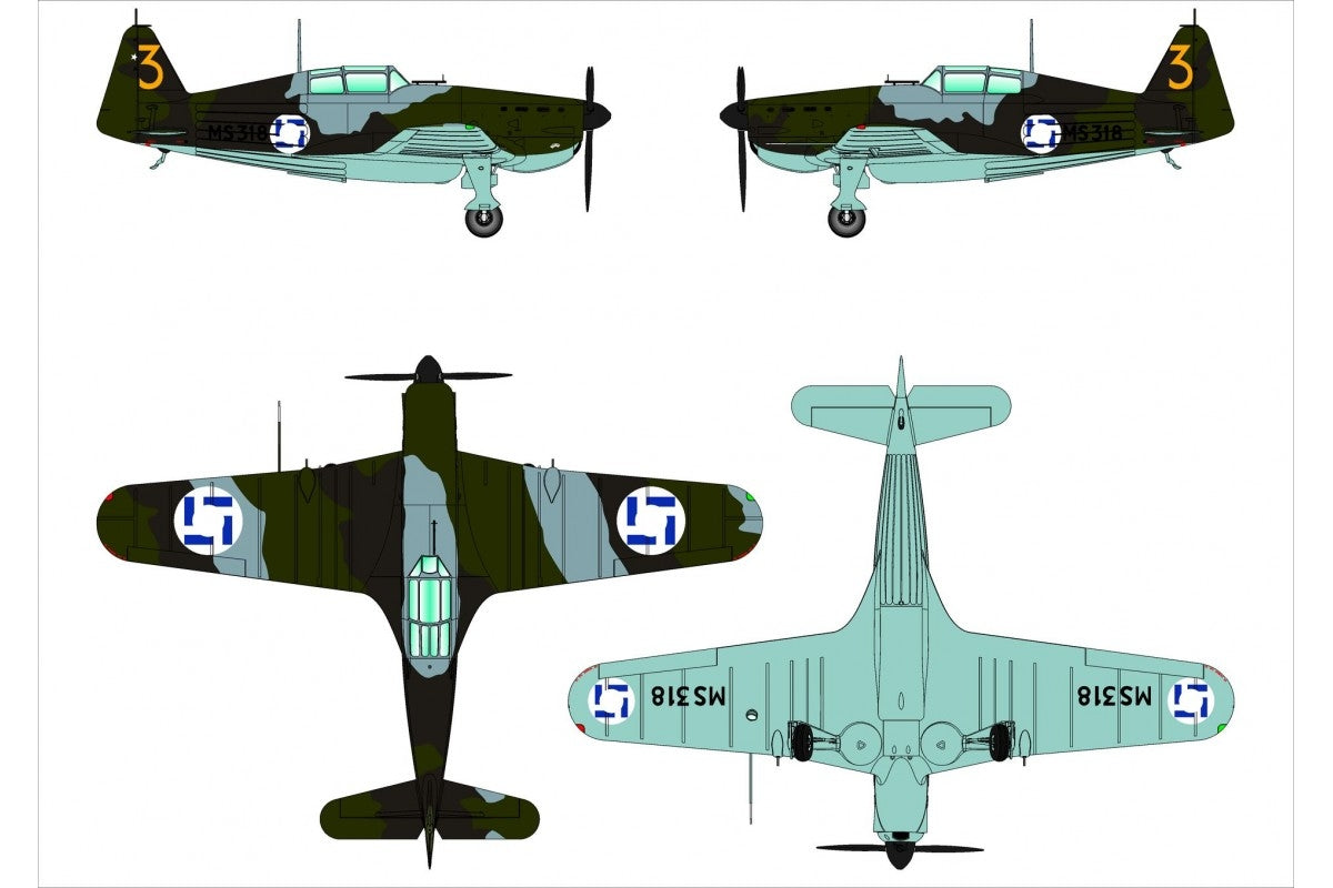 Dora Wings 48057 Morane-Saulnier MS.406.C1 - Finnish Aces 1/48 – zdjęcie 5