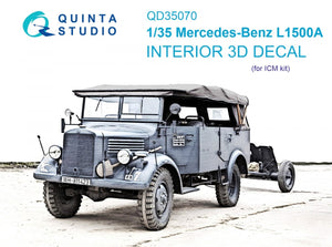 Quinta Studio QD35070 Mercedes-Benz L1500A 3D-Printed &amp;amp; colored Interior on decal paper (ICM) 1/35
