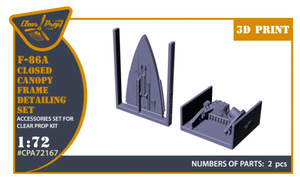 Clear Prop! CPA72167 F-86A Canopy frame detailing set for CP kits 1/72